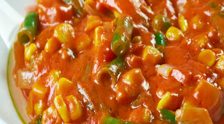 Sweet Corn and Capsicum Gravy Recipe